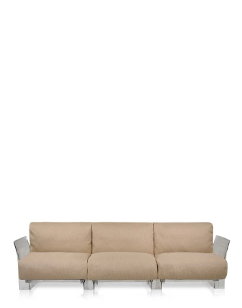 Pop Outdoor Three-Seater Ikon Sofa Taupe