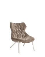 Foliage Velvet Fotel Biały Taupe