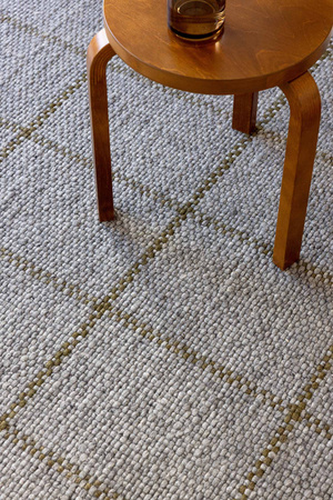 Brink&Campman Craft Matter Check Slate Olive rug 049104