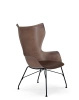K/Wood Slatted Ash Chair Dark Leather Black FSC™