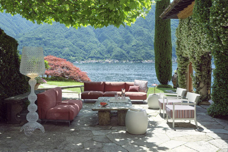 Pop Outdoor Two-Seater Sofa Zewnętrzna Pomarańczowy
