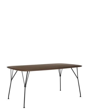 Viscount of Wood Rectangular Table Black Walnut