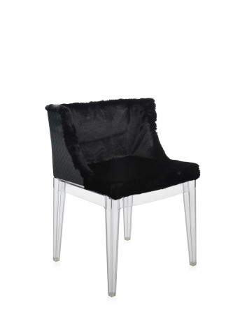 Mademoiselle Kravitz Chair Transparent Faux-Fur Woven Fabric