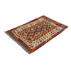 Wool kilim afghan rug multicolored 100133 143x94