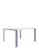 Four Square Soft Touch 128x128 cm Aluminum Table White