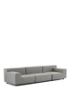 Plastics Tech Fabric Three-Seater Sofa Gray