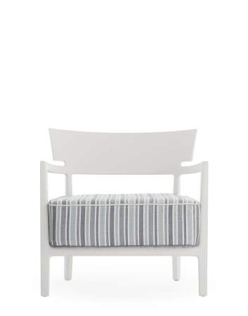 Cara Mat Outdoor Armchair White Green Stripes