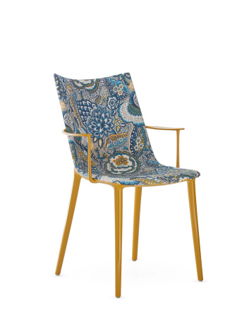 H.H.H. Upholstered Fabric Krzesło Musztardowy Ink-Ochre