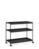 Trays 80 cm x 40 cm Trolley Black