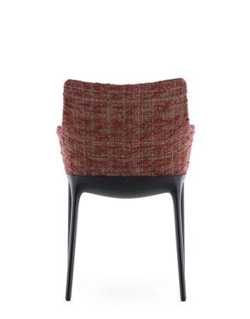 Eleganza Nia Peony Plain Chair Black Burgundy