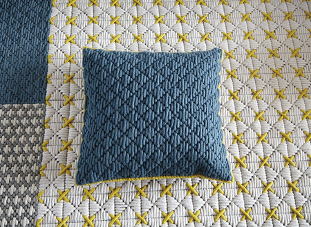 Poduszka Gan Silai Light Grey - Blue