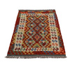 Wool kilim afghan rug multicolored 100133 143x94