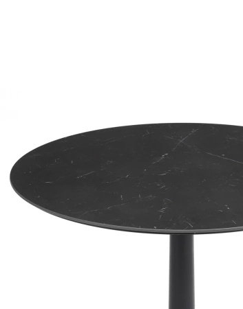 Multiplo Round Ø78 cm Stół Czarny Czarny Marquina