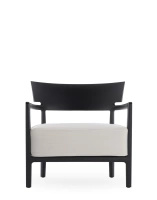 Cara Mat Outdoor Armchair Black White