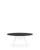 Glossy XXL Ø150 cm Table White Black Marquina