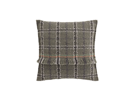 Gan Garden Layers Big Tartan Green Pillow