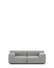 Plastics Outdoor Two-Seater Sofa Gray