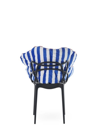 Alice's Flowers Pillow Blue Stripes