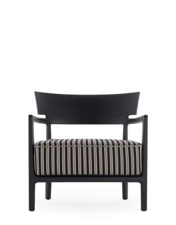 Cara Mat Outdoor Armchair Black Light Brown Stripes