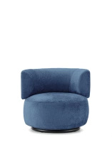 K-Waiting Chenille Armchair Blue
