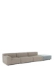 Plastics Outdoor Liberty 3 Seater + 1 Pouf Obi Check Sofa Beige