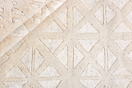 Rezas Shangri La White Mosaic Carpet 7041