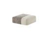 Gan Mangas Space Plait Square Ivory pouf