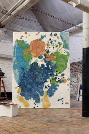 Serge Lesage Mask Blue Green carpet