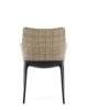 Eleganza Nia Peony Plain Chair Black Cream