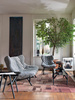 Foliage Velvet Sofa Czarny Różowy