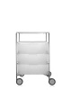 Mobil 3 Drawers / 1 Shelf With Wheels Komoda Biały