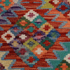 Wool kilim afghan rug multicolored 100360 145x100