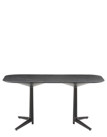 Multiplo XL Rectangular Outdoor 158x90 cm Stół Czarny Czarny Marquina