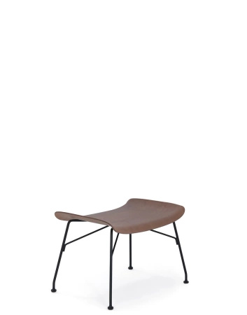 S/Wood Slatted Ash Footrest Dark Wood Black FSC™