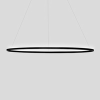 Lampa Wisząca Nemo Ellisse Major Uplight 3000 K Czarny