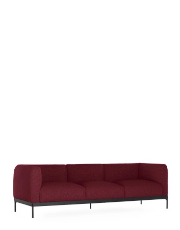 Asia Three-Seater Sofa (Bouclè) Maroon
