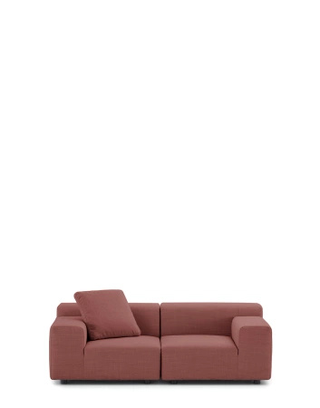 Plastics Outdoor Two-Seater Sofa Maroon