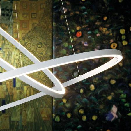 Lampa Wisząca Nemo Ellisse Double 3000 K Biały
