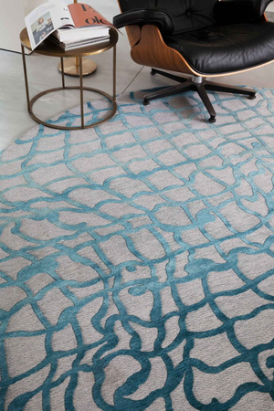 Louis de Poortere Blue Marine Round Rug 9203