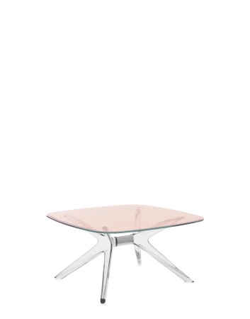 Blast Square Table Pink/Chrome