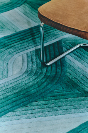 Toulemonde Bochart Flow Aqua Carpet
