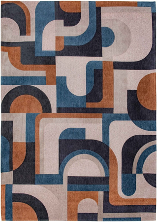 Louis de Poortere Module Carpet Camel Blue 9196