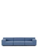 Plastics Tech Fabric Three-Seater Sofa Blue
