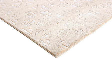 Rezas Shangri La White Mosaic Carpet 7041