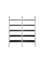Adam Wood 2 Bookcase Black Ash