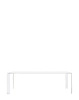  Four Rectangular 223x79 cm Stół Biały Biały