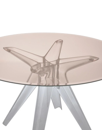 Sir Gio Round Ø120 cm Transparent Pink Table