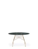 Glossy Round Ø128 cm Table Gilded Green