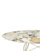 Glossy Marble Oval 192x118 cm Symphonie Gold Plated Table