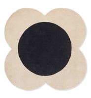 Orla Kiely Flower Spot rug ECRU/BLACK 158409
